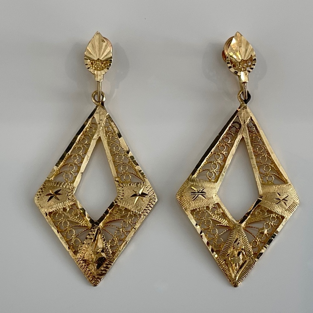 VINTAGE SCREW BACK DANGLE EARRINGS